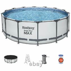 Bestway Steel Pro MAX 14 x 4 Foot Above Ground Round Complete Pool Set (Used)
