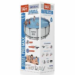 Bestway Steel Pro MAX 14 x 4 Foot Above Ground Round Complete Pool Set (Used)