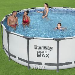 Bestway Steel Pro MAX 14 x 4 Foot Above Ground Round Complete Pool Set (Used)