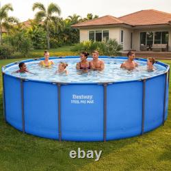 Bestway Steel Pro MAX 15' x 48 Round Above Ground Swimming Pool for Backyard