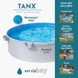 Bestway TANX 8ft x 24in Round Above Ground Stock Tank Pool Set
