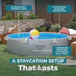 Bestway TANX 8ft x 24in Round Above Ground Stock Tank Pool Set