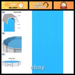 Blue 12x24 ft Oval Pool Liner Standard Gauge, Overlap Design, 48/54 in Depth