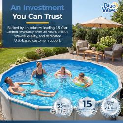 Blue 18-Ft Round Standard Gauge Overlap Pool Liner 48/54-Inch