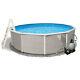 Blue Vinyl Liner Steel Wall Belize 18-ft x 18-ft x 52-in Round Above-Ground Pool