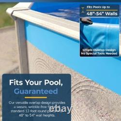 Blue Wave 12 Ft Round Overlap Pool Liner For Above Ground Pools, Blue NL321-20