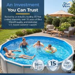 Blue Wave 12 Ft Round Overlap Pool Liner For Above Ground Pools, Blue NL321-20