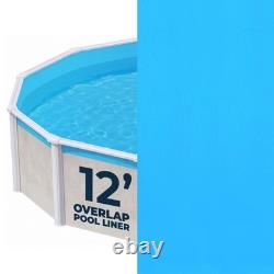Blue Wave 12 ft Round Overlap Pool Liner for Above Ground Pools, Blue