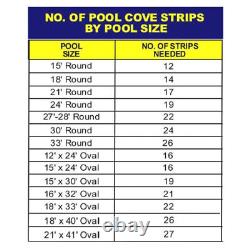 Blue Wave 4' FT Peel and Stick Above Ground Pool Cove Vary Pack White NL102-18