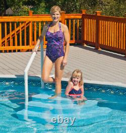 Blue Wave Above Ground Swimming Pool Wedding Cake Step with Liner Step Pad NE100BL