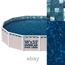 Blue Wave Emerald Coast 18-ft x 33-ft Oval Overlap Pool Liner for Above-Ground