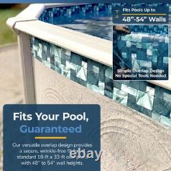 Blue Wave Emerald Coast 18-ft x 33-ft Oval Overlap Pool Liner for Above-Ground