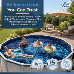 Blue Wave Evening Bay 12-Ft round Overlap Pool Liner for Above-Ground Steel Wall