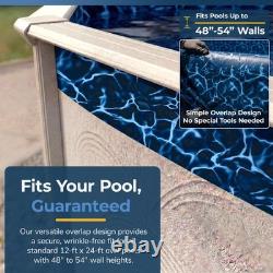 Blue Wave Evening Bay 12-ft x 24-ft Oval Overlap 12-FT X 24-FT