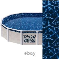 Blue Wave Evening Bay 12x24 ft Oval Pool Liner for Above Ground