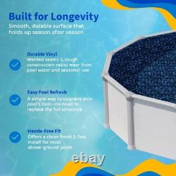 Blue Wave Evening Bay 18-ft x 33-ft Overlap Pool Liner for Above-Ground Steel