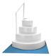 Blue Wave NE110WH Wedding Cake Above Ground Pool Step with Liner Pad, White