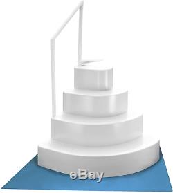 Blue Wave Ne110Wh Wedding Cake Above Ground Pool Step With Liner Pad, White