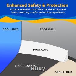 Blue Wave Overlap 12 ft Round Pool Liner for Above-Ground Steel Wall 12-FT