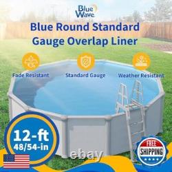 Blue Wave Overlap 12 ft Round Pool Liner for Above-Ground Steel Wall Pools