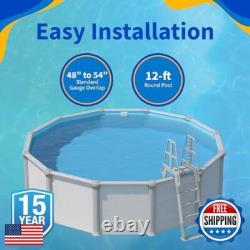 Blue Wave Overlap 12 ft Round Pool Liner for Above-Ground Steel Wall Pools