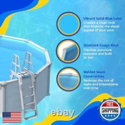 Blue Wave Overlap 12 ft Round Pool Liner for Above-Ground Steel Wall Pools