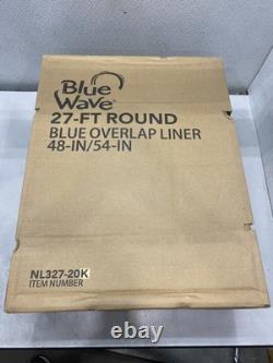 Blue Wave Overlap 27'x48/54 Above Ground Round Pool Liner Solid Blue NL327-20K