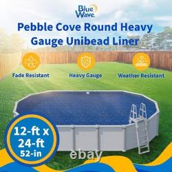Blue Wave Pebble Cover 12-ft x 24-ft Oval Pool Liner for Above-Ground Steel W