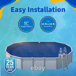 Blue Wave Pebble Cover 12-ft x 24-ft Oval Pool Liner for Above-Ground Steel W