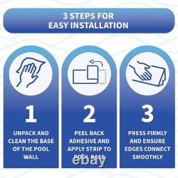 Blue Wave Pool Liner Accessories 48 Peel+Stick Above Ground Pool Cove (24 Pack)