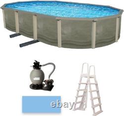 Blue Wave Trinity Round & Oval Above Ground Swimming Pool Package Kit