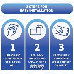 Bluewave 48-In Peel And Stick Above Ground Pool Cove In White