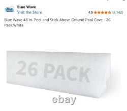 Bluewave 48-In Peel And Stick Above Ground Pool Cove Pack Of 24 White