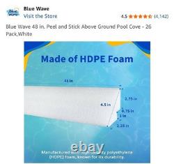 Bluewave 48-In Peel And Stick Above Ground Pool Cove Pack Of 24 White