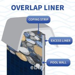Bluewave Canyon Round 48/54 Deep Pool Heavy Gauge Overlap Liner In Blue
