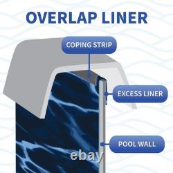 Bluewave Evening Bay Oval Standard 48/54 Deep Pool Gauge Overlap Liner In Blue
