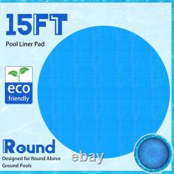 Boao 18 Ft Pool Liner Pad for Above Ground Pools, Durable Cloth, Round