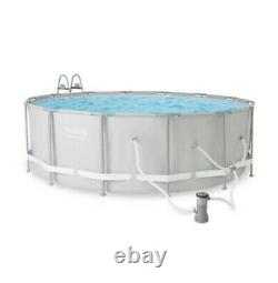 Brand New Bestway 14ft x 48in Steel Frame Above Ground Pool with ladder and pump