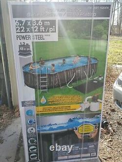 Brand New Bestway Power Steel 22 x 12 x 48 Above Ground Oval Pool