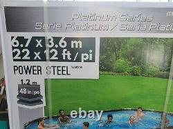 Brand New Bestway Power Steel 22 x 12 x 48 Above Ground Oval Pool