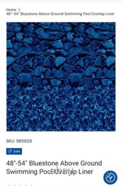 Brand new 15' round deep blue pool liner