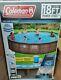 COLEMAN Power Steel 18' x 48 Round Above Ground Swimming Pool Set With Pump NEW