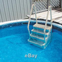 CONFER STEP-1 Above Ground Swimming Pool Ladder Step System Entry with Liner Pad