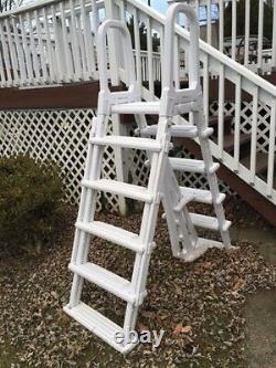 Calypso A-frame ladder white 48-55 for above ground pool adjustble, NEW