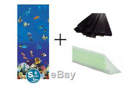 Caribbean 25 Gauge Above Ground Swimming Pool Overlap Liner with Cove & Strips