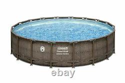 Coleman 18' W x 48 D Steel Frame Complete Set Swimming Pool + Ladder/Pump/Cover