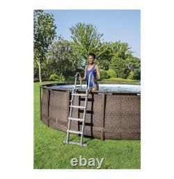 Coleman 18 ft x 48 in Power Steel Round Above Ground Pool Set Easy Setup