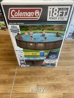 Coleman 18ft x 48 Power Steel Deluxe Series Above Gnd Pool Local Pickup Only