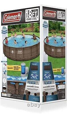 Coleman 18ft x 48in Pool Liner Only New wicker brown