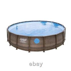 Coleman 18ft x 48in Power Steel Above Ground Swimming Pool Set